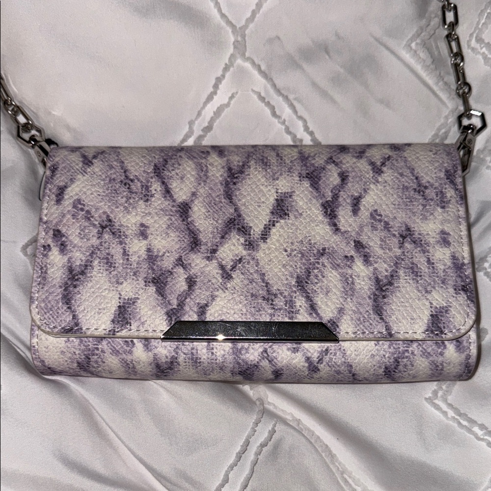 Purple Snake Print Women's Bag